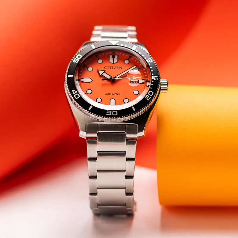 Citizen Eco-Drive Bloiod Aqua-Matic Orange Dial Men's Watch | AW1760-81X